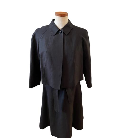 Calvin Klein Office Ready Linen blend Dress and Jacket Set Black - Picture 4 of 11